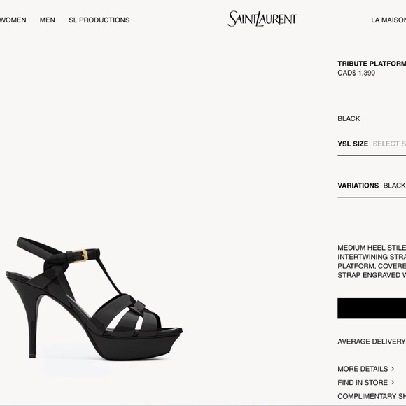 YSL Saint Laurent Tribute 105 platform sandals - Picture 13 of 13